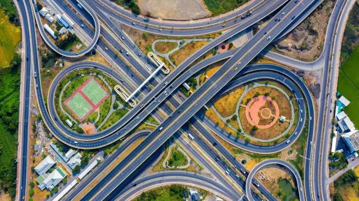 City road network from above